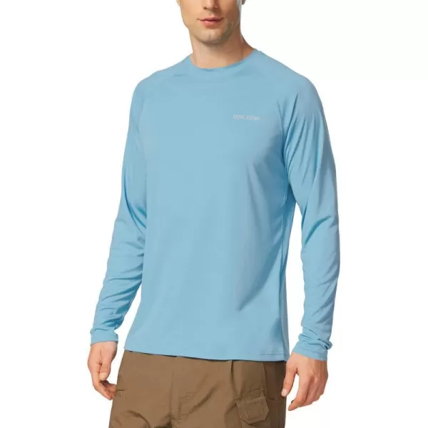 BALEAF Mens Sun Protection Shirts UV SPF UPF 50 Long Sleeve Rash Guard Fishing Running Quick Dry Lightweight01light Blue