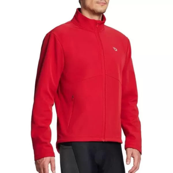 BALEAF Mens Winter Jacket Windproof Softshell Theraml Warm Pockets Cycling Running Mounatin Biking Cold Weather Gear02red