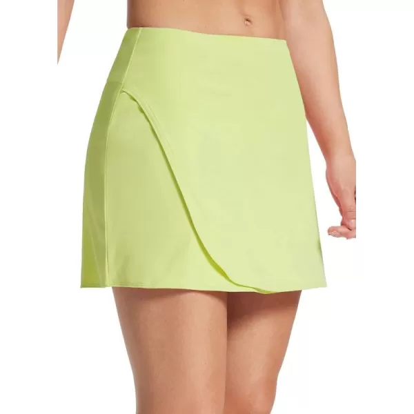 BALEAF Womens 14 Tennis Skirts High Waisted Golf Skorts Skirts Athletic with Shorts PocketsGreen