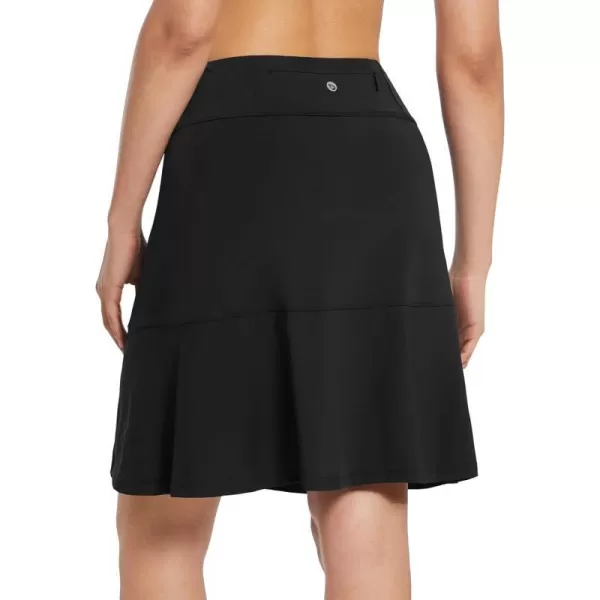 BALEAF Womens 20 Knee Lengh Skorts Skirts Casual Athletic Long Golf Skorts Sports with PocketsBlack