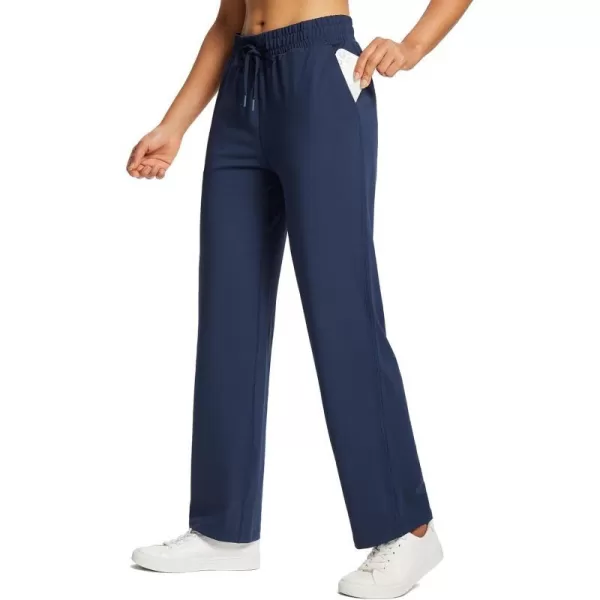 BALEAF Womens 2830 Straight Leg Sweatpants Wide Leg Athletic Lounge Pants Pockets Stretch Soft Workout28navy