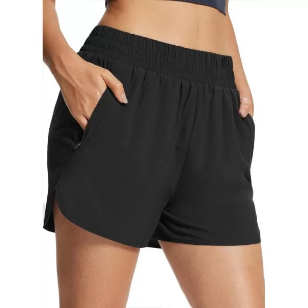 BALEAF Womens 3 Running Athletic Shorts Quick Dry Gym Workout Shorts with PocketsBlack01