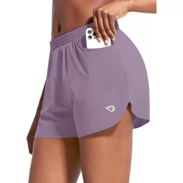 BALEAF Womens 3 Running Athletic Shorts Quick Dry Gym Workout Shorts with PocketsCardamom Purple