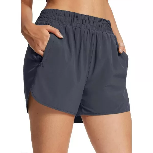 BALEAF Womens 3 Running Athletic Shorts Quick Dry Gym Workout Shorts with PocketsDark Grey01