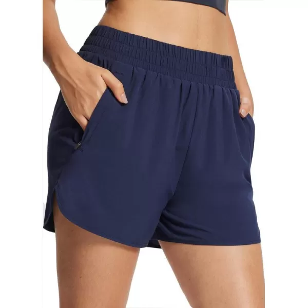 BALEAF Womens 3 Running Athletic Shorts Quick Dry Gym Workout Shorts with PocketsNavy01