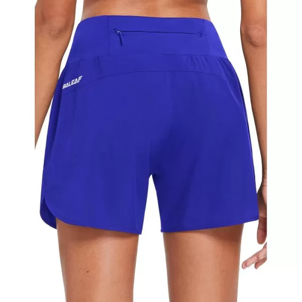 BALEAF Womens 5 Workout Shorts Gym Running Shorts Athletic with Liner High Waistband Quick Dry Sports Zipper PocketsRoyal Blue