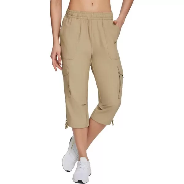 BALEAF Womens Cargo Capri Pants Quick Dry Lightweight Elastic Waist UPF 50 Sun Protection for Outdoor Hiking TravelShroom Taupe