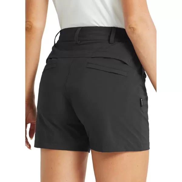 BALEAF Womens Golf Shorts Stretch 45 Quick Dry Mesh Breathable Hiking Spandex Active with Pockets AthleticBlack