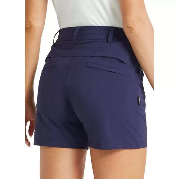 BALEAF Womens Golf Shorts Stretch 45 Quick Dry Mesh Breathable Hiking Spandex Active with Pockets AthleticBlue