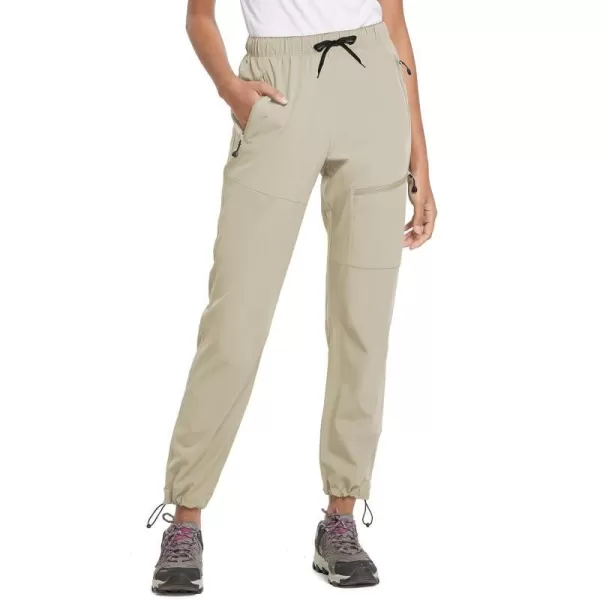 BALEAF Womens Hiking Pants Quick Dry Lightweight Water Resistant Elastic Waist Cargo Pants for All SeasonsSuntan Tall 31u2018u2019