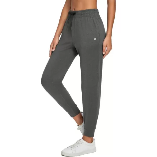 BALEAF Womens Joggers Pants Ultral Soft Comfy Sweat Pants Running Athletic Lounge Relaxed Fit Tapered Leg with PocketsDark Gray