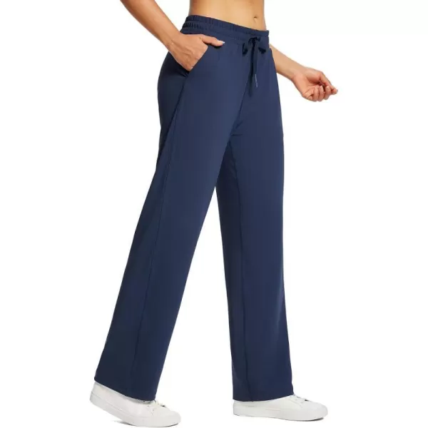 BALEAF Womens Straight Leg Sweatpants Wide Leg Athletic Lounge Pants Pockets Stretch Soft Workout01navy