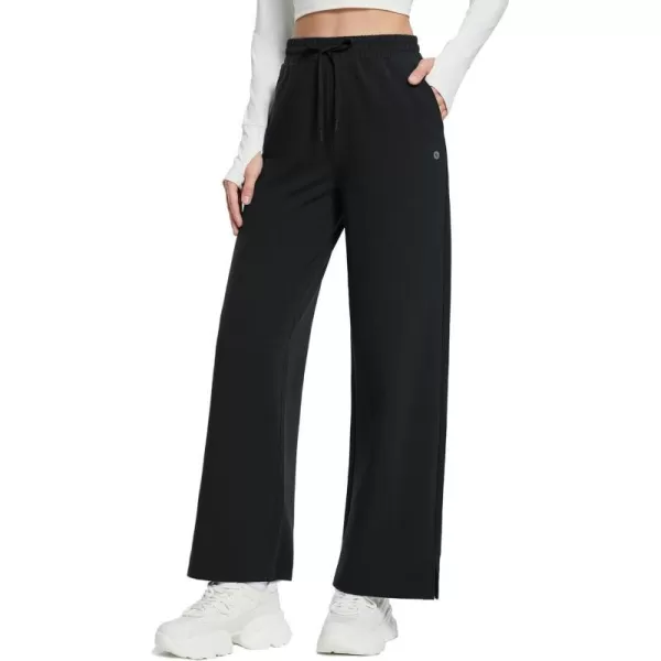 BALEAF Womens Straight Wide Leg Sweatpants High Waisted Athletic Casual Pants Lounge Loose WorkoutBlack