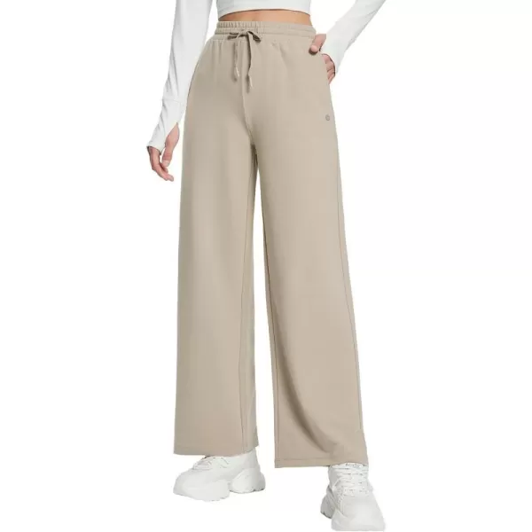 BALEAF Womens Straight Wide Leg Sweatpants High Waisted Athletic Casual Pants Lounge Loose WorkoutLight Brown