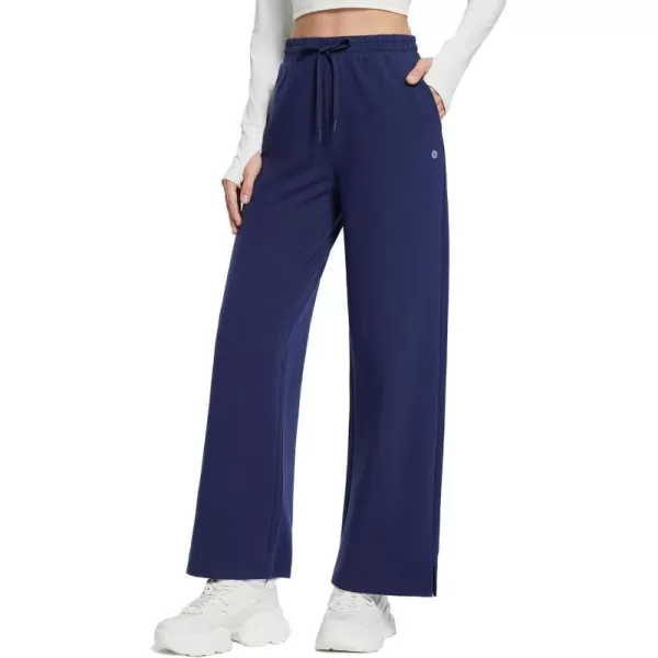 BALEAF Womens Straight Wide Leg Sweatpants High Waisted Athletic Casual Pants Lounge Loose WorkoutNavy Blue