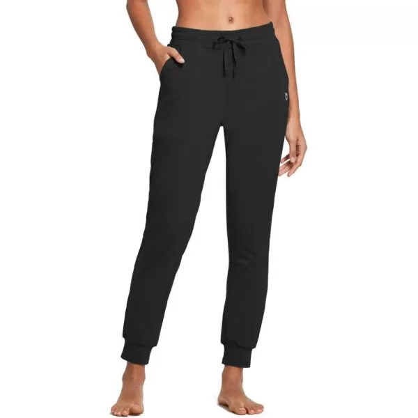 BALEAF Womens Sweatpants Cotton Joggers with Pockets Lounge Sweat Pants Tapered Casual Running Workout YogaRegular Black