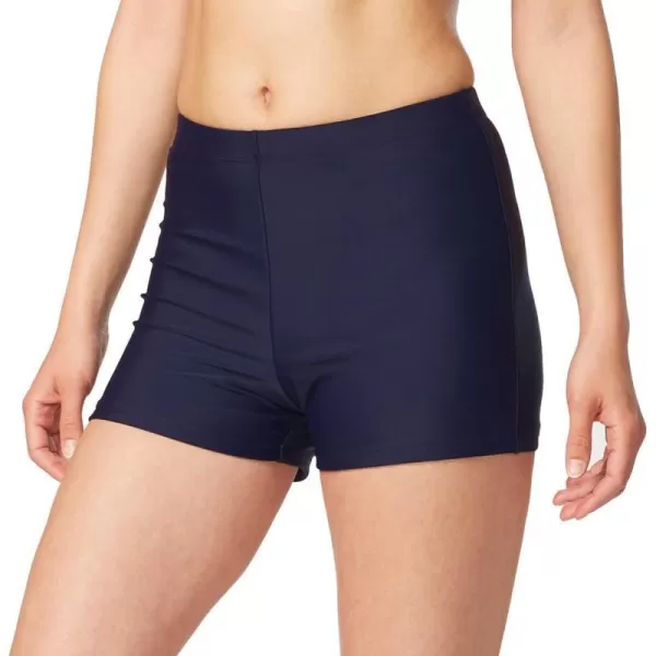 BALEAF Womens Swim Shorts High Waisted Boy Short Swim Bikini Tankini Bottom with Liner BasicNavy