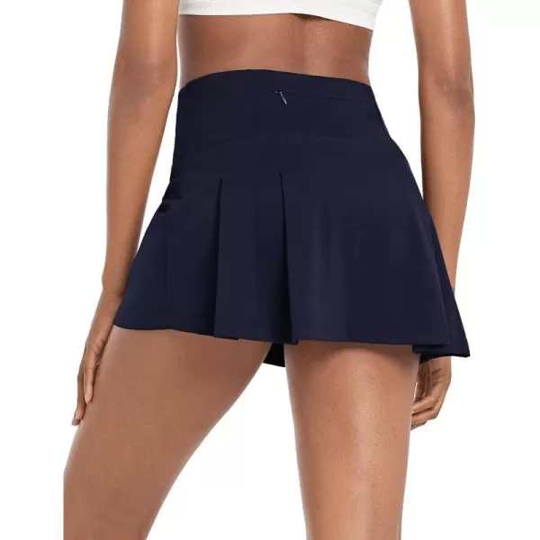 BALEAF Womens Tennis Golf Skort High Waisted Athletic Pleated Skirts 4 Pockets Running Sports Workout 13Solid Navy