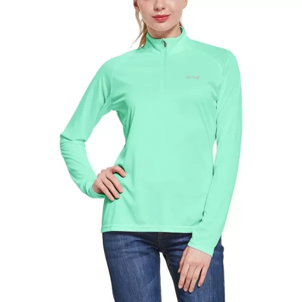 BALEAF Womens UPF 50 Sun Shirts Long Sleeve UV Protection Rash Guard Lightweight Quick Dry SPF Hiking Tops OutdoorA03light Green