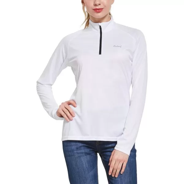 BALEAF Womens UPF 50 Sun Shirts Long Sleeve UV Protection Rash Guard Lightweight Quick Dry SPF Hiking Tops OutdoorA03white