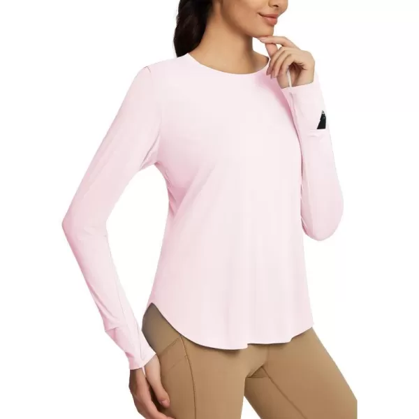 BALEAF Womens UPF 50 Sun Shirts UV Protection Long Sleeve Lightweight Quick Dry SPF Outdoor Hiking Running ClothingLight Pink