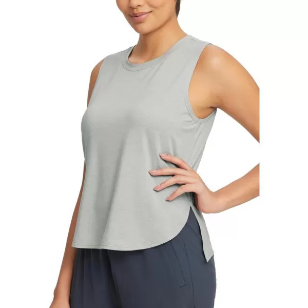 BALEAF Workout Tank Tops for Women Sleeveless Athletic Tops Loose Fit Running Shirts Quick Dry Exercise Gym ClothesGrey