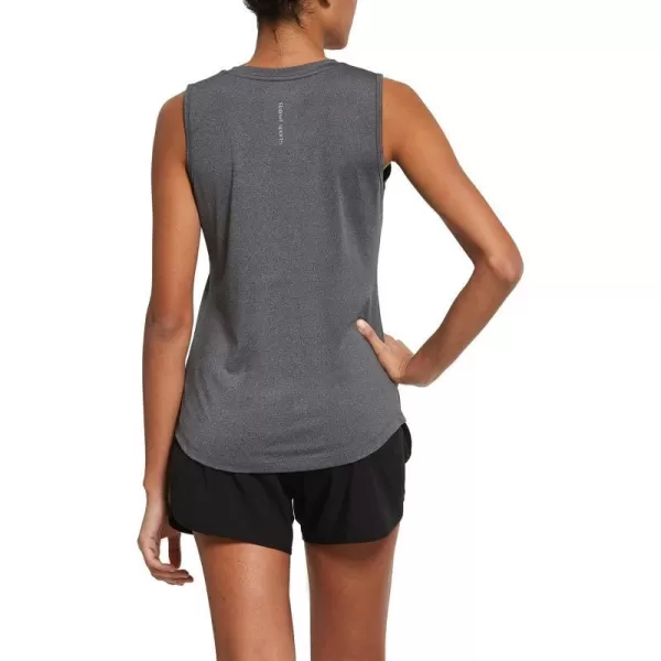 BALEAF Workout Tank Tops for Women Sleeveless Running Loose Fit Yoga Tops Active Shirts Pickleball Sports Gym ExerciseGray