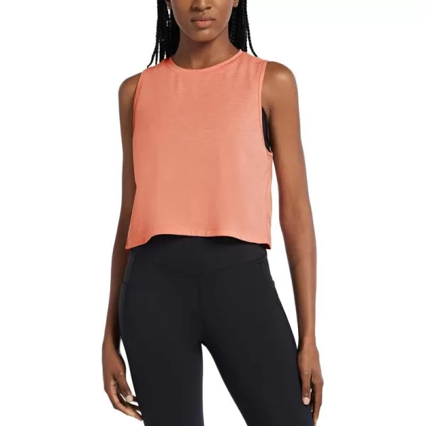 BALEAF Workout Tops for Women Crop Tank Top Quick Dry Athletic Gym Exercise Sleeveless Shirts Muscle Yoga Loose FitHeather Coral