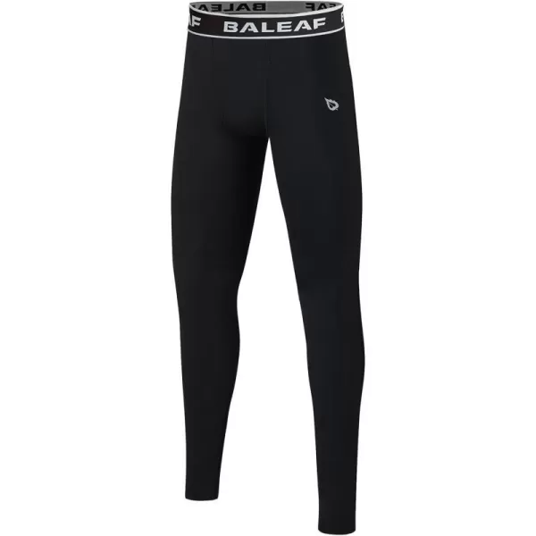 BALEAF Youth Compression Pants Boys Leggings Kids Baseball Pants Tights Base Layer Football Basketball SportsBlack