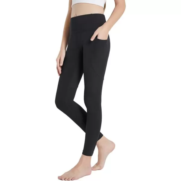 BALEAF Youth Girls Athletic Dance Leggings Compression Pants Running Active Yoga Tights with Back Pocket2 Side Pockets Black