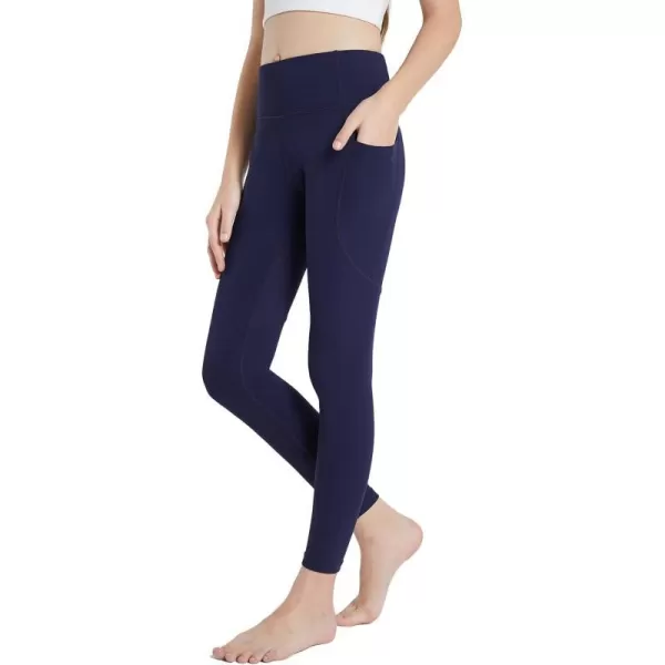 BALEAF Youth Girls Athletic Dance Leggings Compression Pants Running Active Yoga Tights with Back Pocket2 Side Pockets Navy