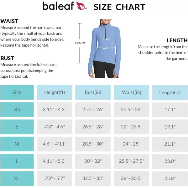 BALEAF Girls Fleece Long Sleeve Shirts Fall Jacket Half Zip Sweatshirts Horse Riding Camping Thermal Coat KidsAblue