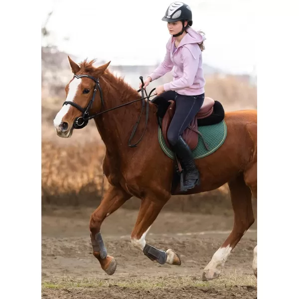 BALEAF Girls Riding Pants Kids Equestrian Breeches KneePatch Zip Pocket Horseback Tights2purple