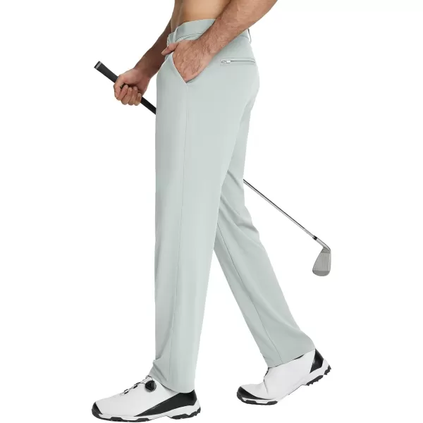 BALEAF Mens Golf Pants with 5 Pockets 30quot Stretch Slim Fit Dress Pants for Men Work Casual TravelClight Grey