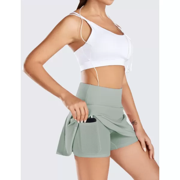 BALEAF Womens 13quot Tennis Skirts Golf Skort High Waisted Athletic Pleated Pockets Linner Running Sports Workout Casual CuteSolid Light Gray