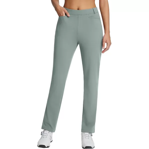 BALEAF Womens Golf Pant Winter Fleece Lined Pants with Belt Loops Pockets Travel Work CasualDdark Grey