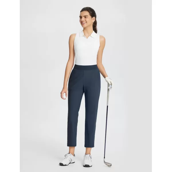 BALEAF Womens Golf Pants 78 Stretch Travel Casual Work Ankle Pants Pockets PetiteBlue