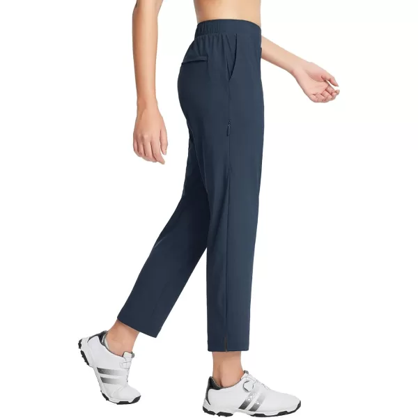 BALEAF Womens Golf Pants 78 Stretch Travel Casual Work Ankle Pants Pockets PetiteBlue