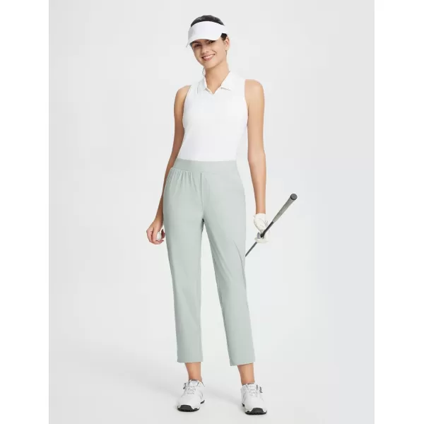 BALEAF Womens Golf Pants 78 Stretch Travel Casual Work Ankle Pants Pockets PetiteGrey