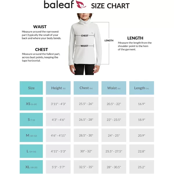 BALEAF Youth Thermal Compression Shirts Boy Undershirts Long Sleeve Turtleneck Fleece Baselayer Baseball Football SoccerWhite