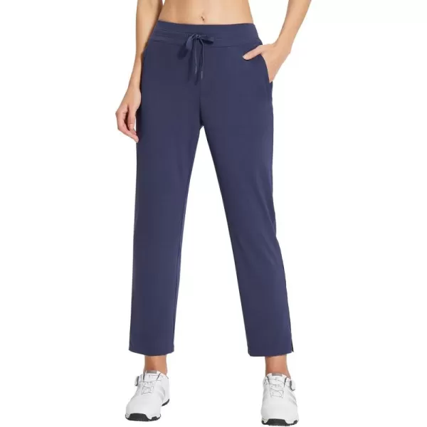 BALEAF Womens Golf Pants 27quot Stretch High Waisted Sweatpants for Work Athletic TravelBnavy Blue