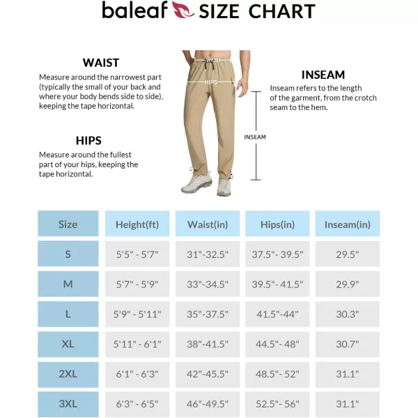 imageBALEAF Mens Hiking Pants Lightweight Quick Dry Water Resistant Elastic Waist Cargo Pants with Zip Pockets for OutdoorShroom Taupe