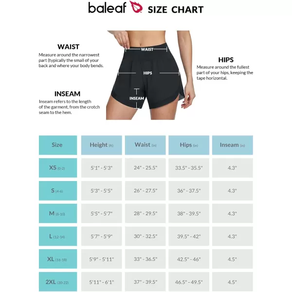 imageBALEAF Womens 3quot Workout Shorts High Waisted Athletic Running Shorts with Liner Sports Lightweight Quick DryCblack