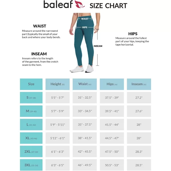 imageBALEAF Mens Thermal Running Tights Winter Cycling Pants Fleece Lined Compression Leggings Zipper Pockets Cold Weather GearBlue