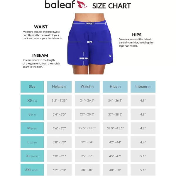 imageBALEAF Womens 5quot Workout Shorts Gym Running Shorts Athletic with Liner High Waistband Quick Dry Sports Zipper PocketsRoyal Blue