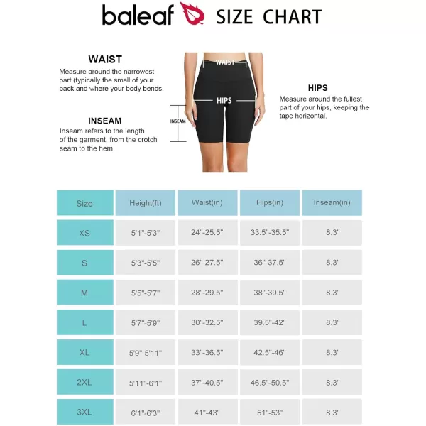 imageBALEAF Womens 8quot 5quot 3quot Biker Shorts High Waist Yoga Workout Gym Running Volleyball Spandex Shorts with PocketsBlackblack