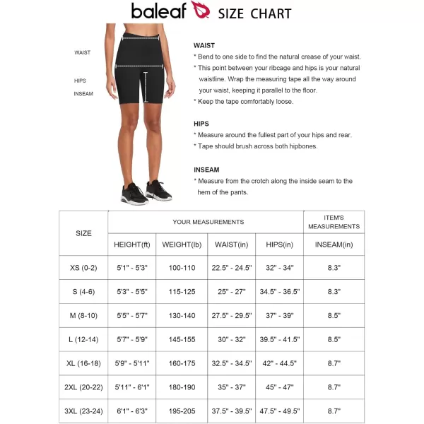 imageBALEAF Womens 8quot 5quot 3quot Biker Shorts High Waist Yoga Workout Gym Running Volleyball Spandex Shorts with PocketsBlacksofter