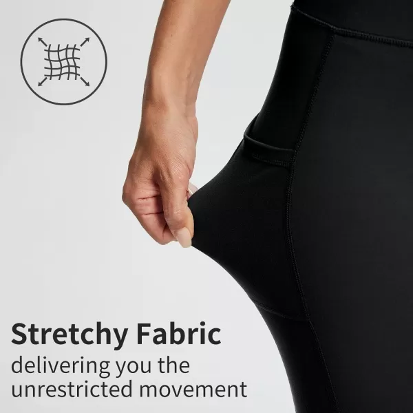 imageBALEAF Womens 8quot 5quot 3quot Biker Shorts High Waist Yoga Workout Gym Running Volleyball Spandex Shorts with PocketsBlacksofter
