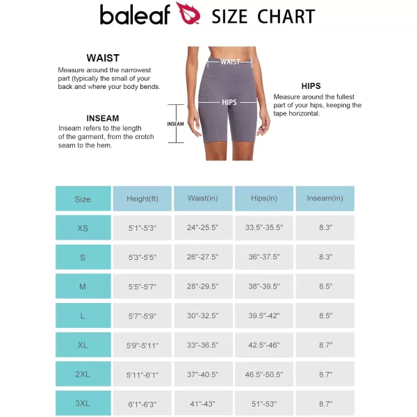 imageBALEAF Womens 8quot 5quot 3quot Biker Shorts High Waist Yoga Workout Gym Running Volleyball Spandex Shorts with PocketsLight Purplesofter