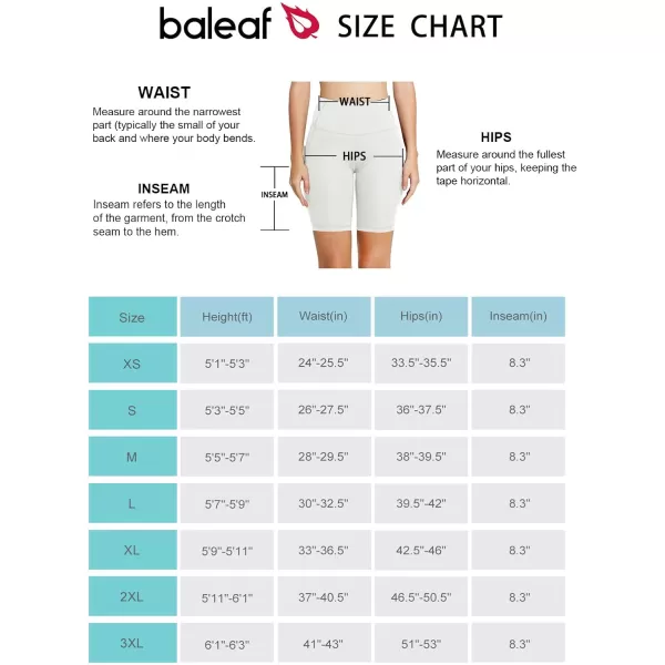 imageBALEAF Womens 8quot 5quot 3quot Biker Shorts High Waist Yoga Workout Gym Running Volleyball Spandex Shorts with PocketsWhiteclassic